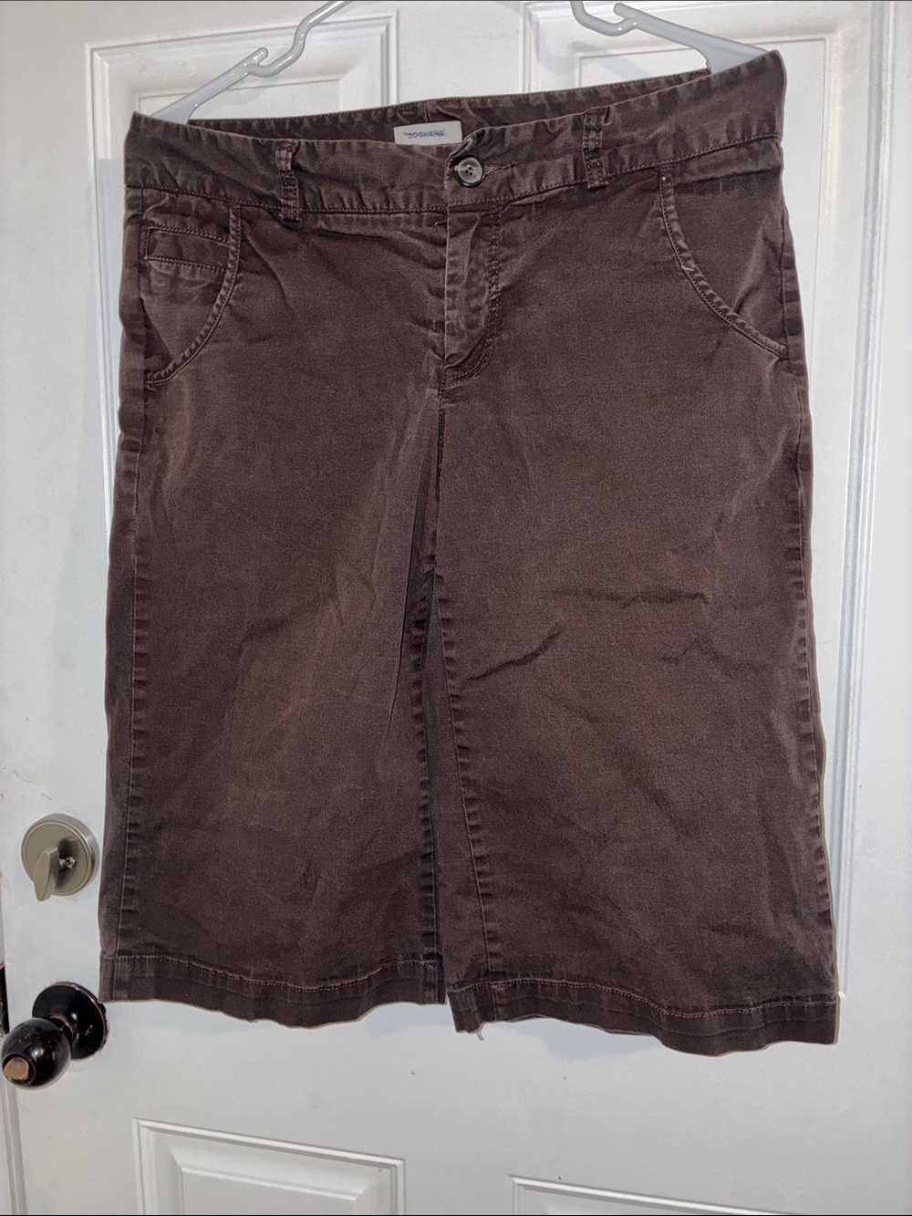 Dockers Brown Waistband Casual Skirt